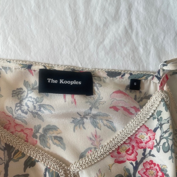 NWOT The Kooples Floral Silk Spaghetti Strap Top Sz Small - Picture 5 of 7
